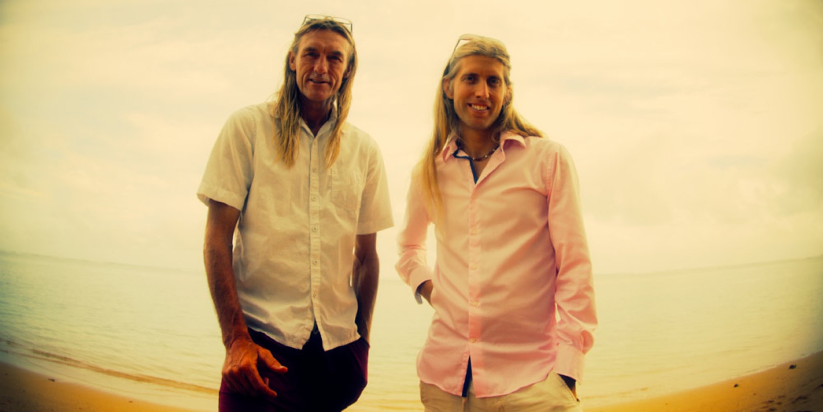 Nick Good and Michael Mackintosh together by the ocean