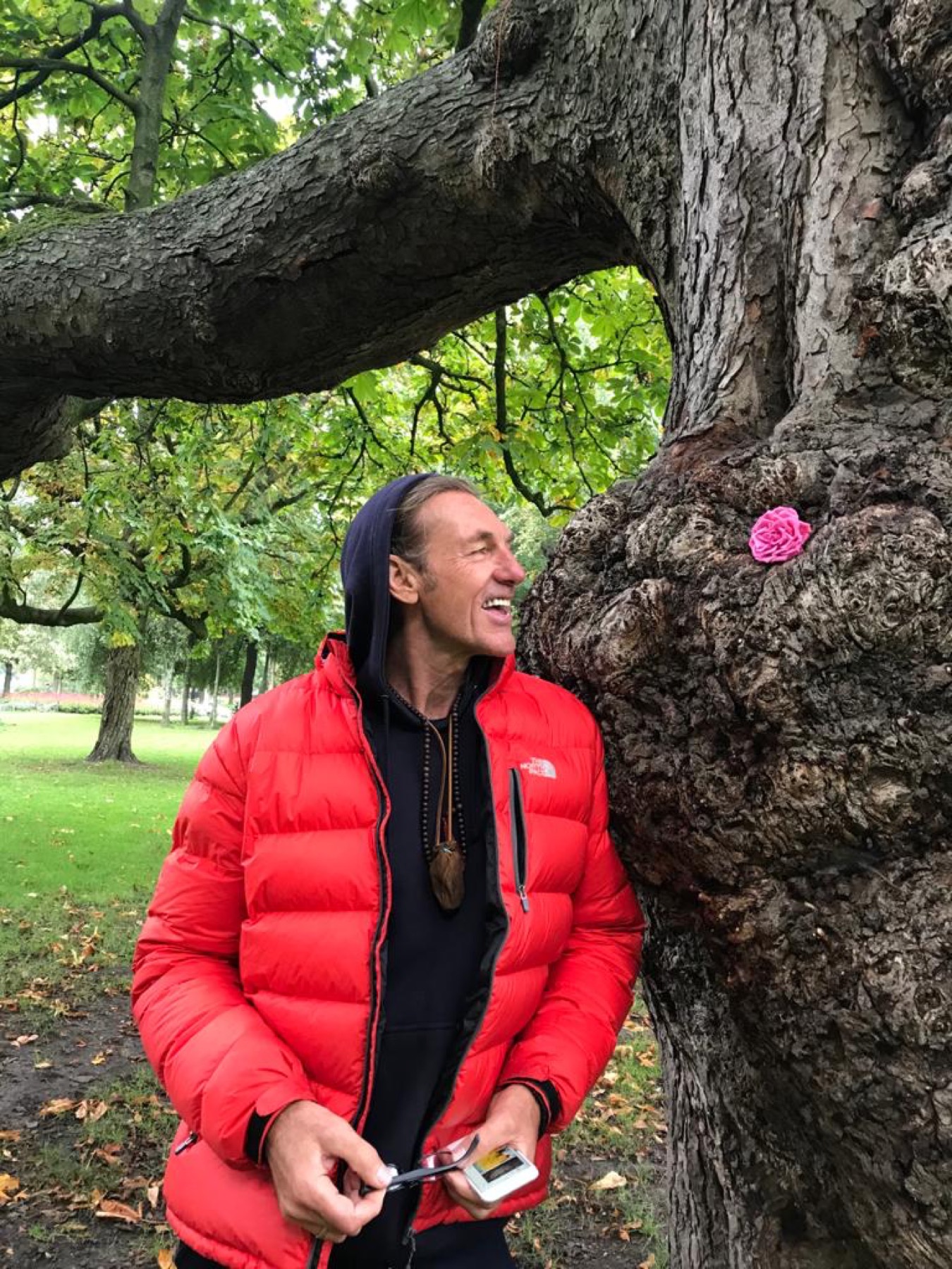 Nick Good beside an old tree